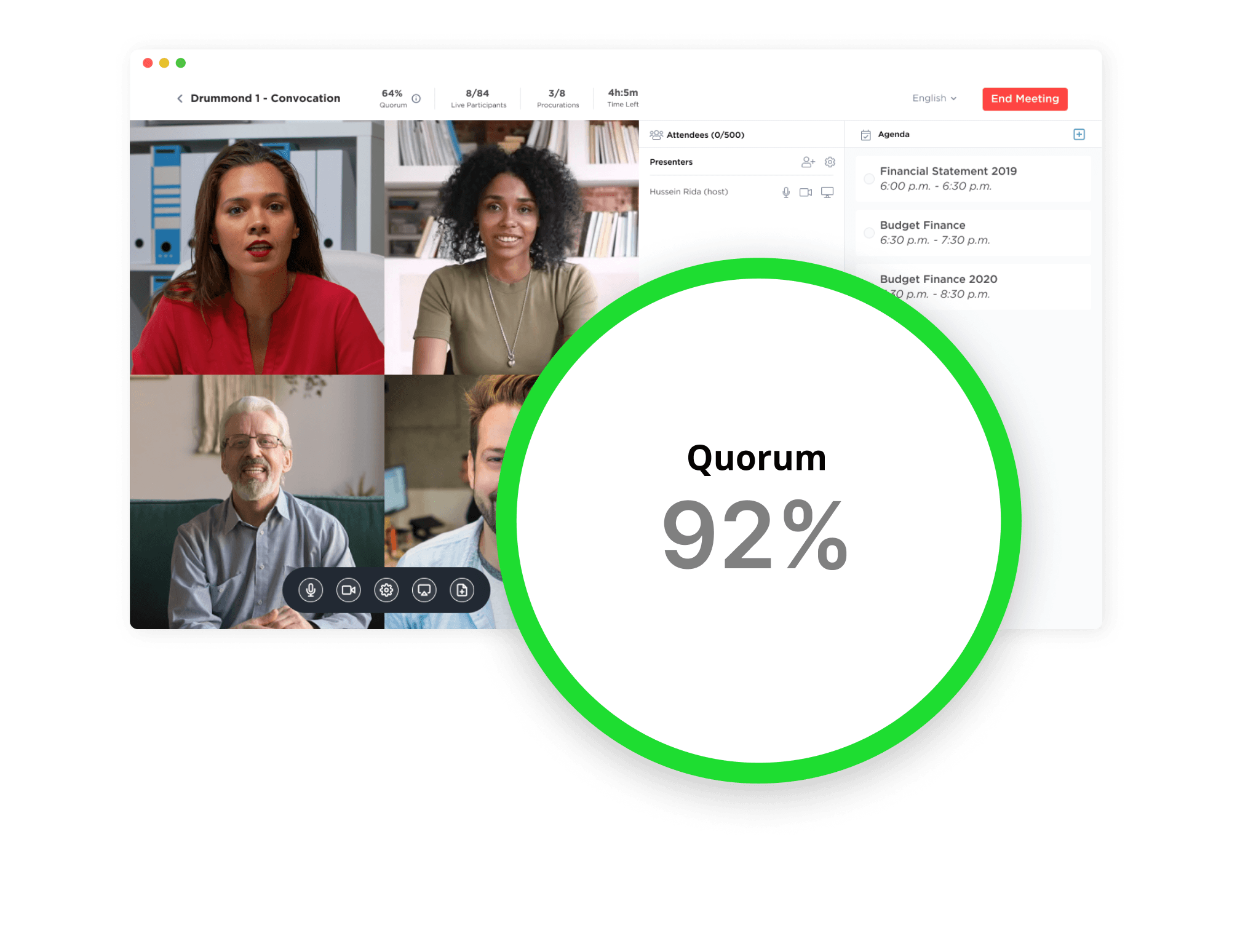 Live quorum tracking
